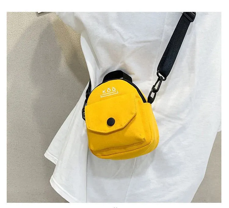 2022 Mini Women Messenger Bags Casual Canvas Shopper Shoulder Bags Women Handbags Crossbody Small Shoulder Bags for Women
