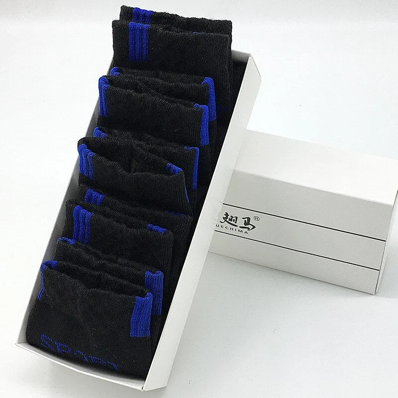 5 Pairs Men's Sport Socks Set, Cotton Breathable Absorbent Socks Pack