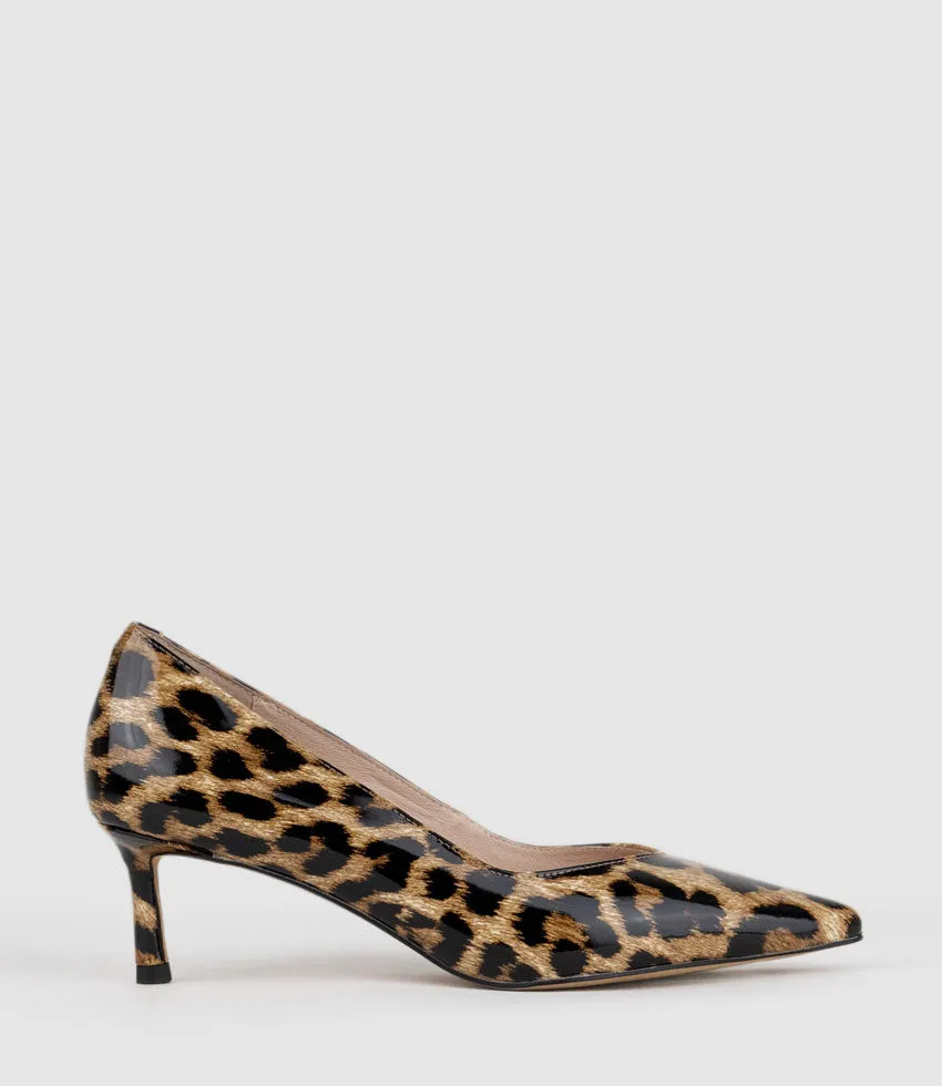 ANNETTE55 V Throat Pump in Leopard Patent