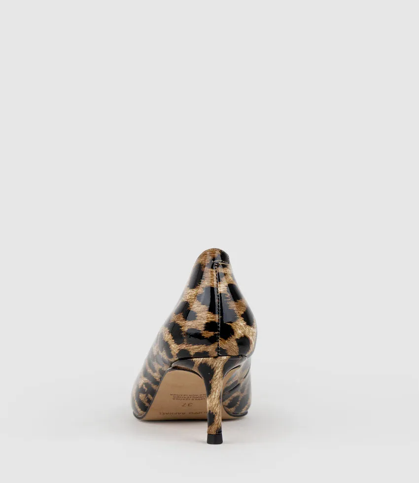 ANNETTE55 V Throat Pump in Leopard Patent