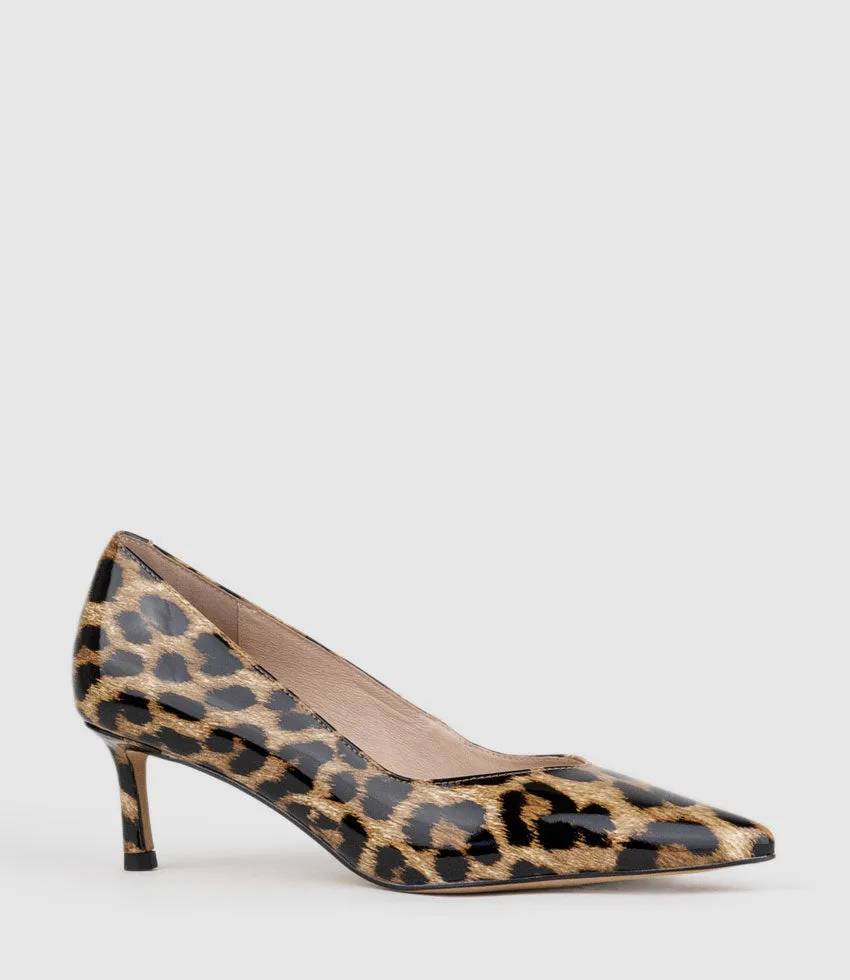 ANNETTE55 V Throat Pump in Leopard Patent