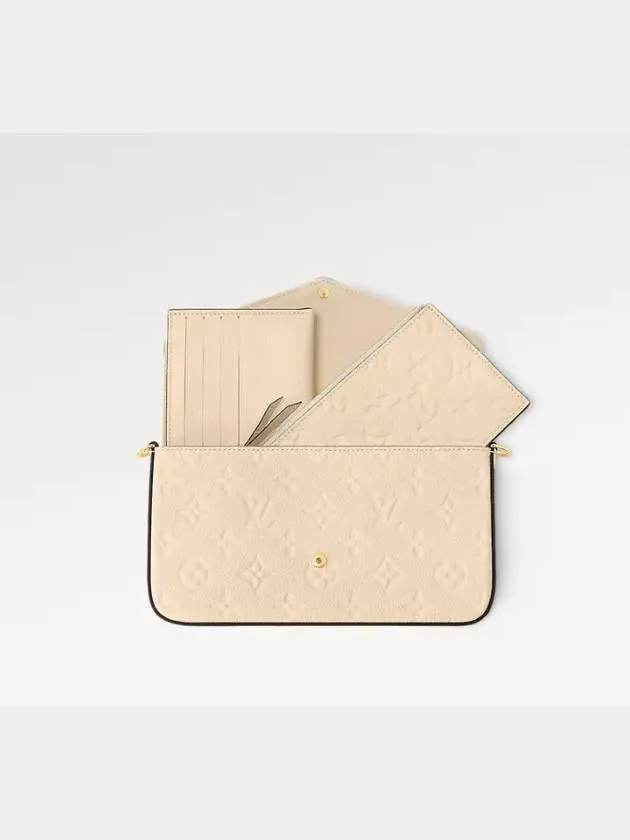 Bag Mini Chain Wallet Shoulder Cross Felicie Pochette Monogram Empreinte Cream M82363