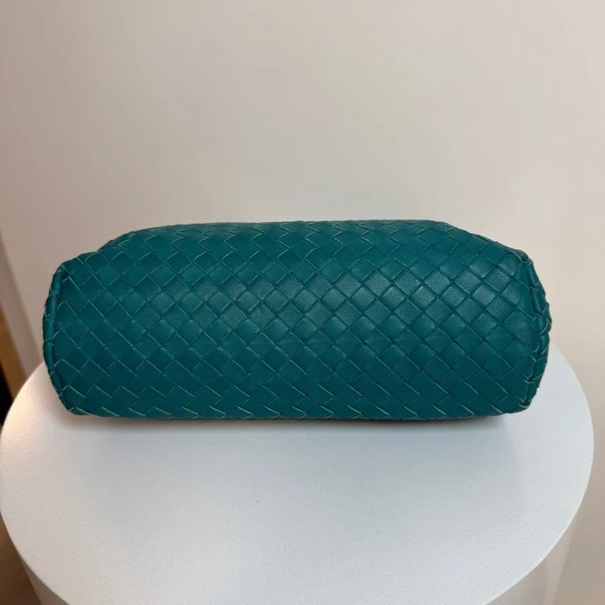 Bottega Veneta Olympia Crossbody Bag Teal Medium