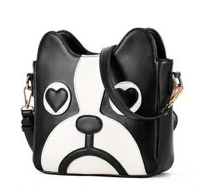 Christmas Gift High quality Women bag 2024 New hit color Fashion handbags PU leather Sweet ladycartoon cute little dog pack Shoulder Female bag