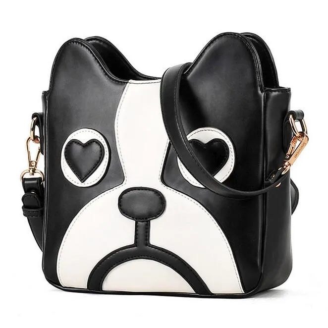 Christmas Gift High quality Women bag 2024 New hit color Fashion handbags PU leather Sweet ladycartoon cute little dog pack Shoulder Female bag