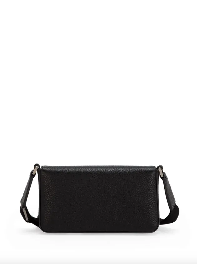 Dolce & Gabbana logo-embossed leather messenger bag
