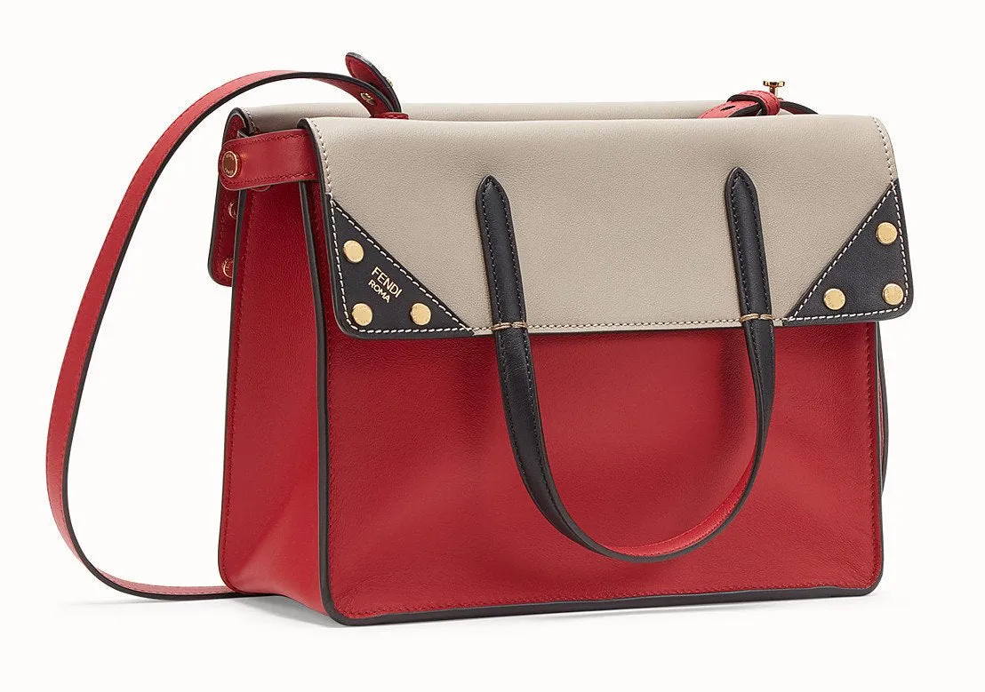 Flip Regular Leather Bag - Grey or Red