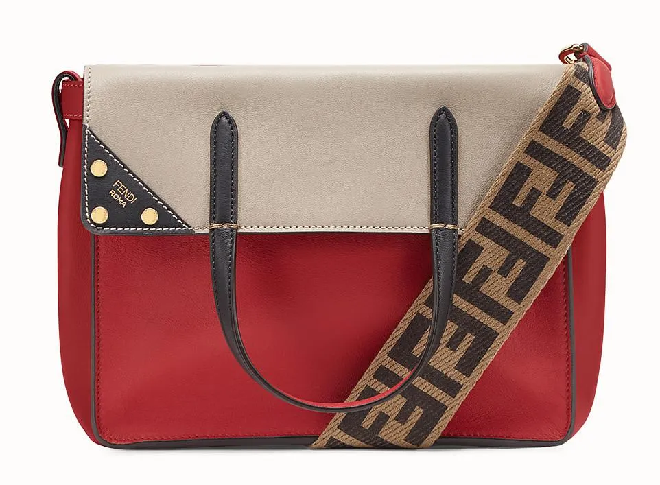 Flip Regular Leather Bag - Grey or Red