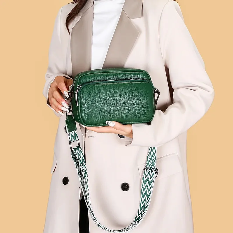 Genuine Leather Shoulder bag Women Handbag Designer Cowhide Flap Bag