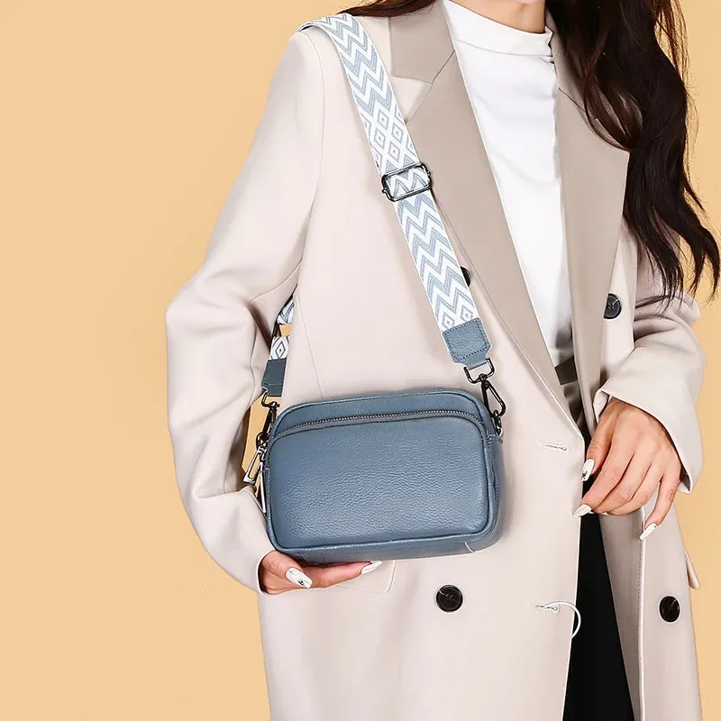 Genuine Leather Shoulder bag Women Handbag Designer Cowhide Flap Bag