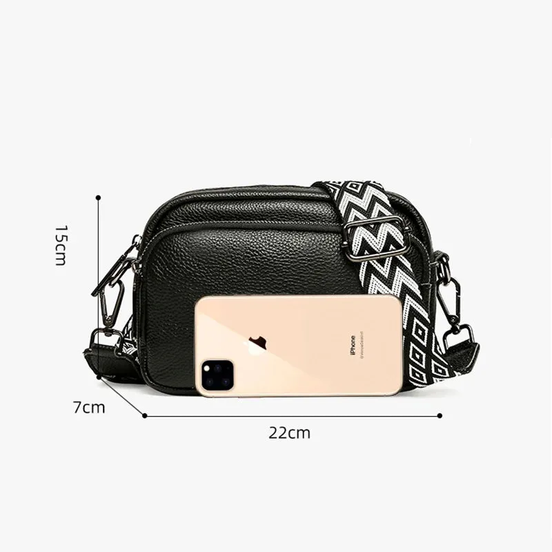 Genuine Leather Shoulder bag Women Handbag Designer Cowhide Flap Bag