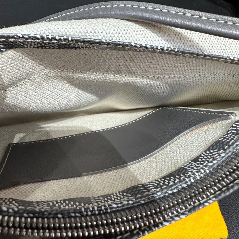 Goyard Black Gray Dogtooth Envelope Bag 20.5cm