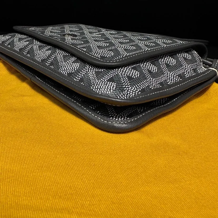 Goyard Black Gray Dogtooth Envelope Bag 20.5cm