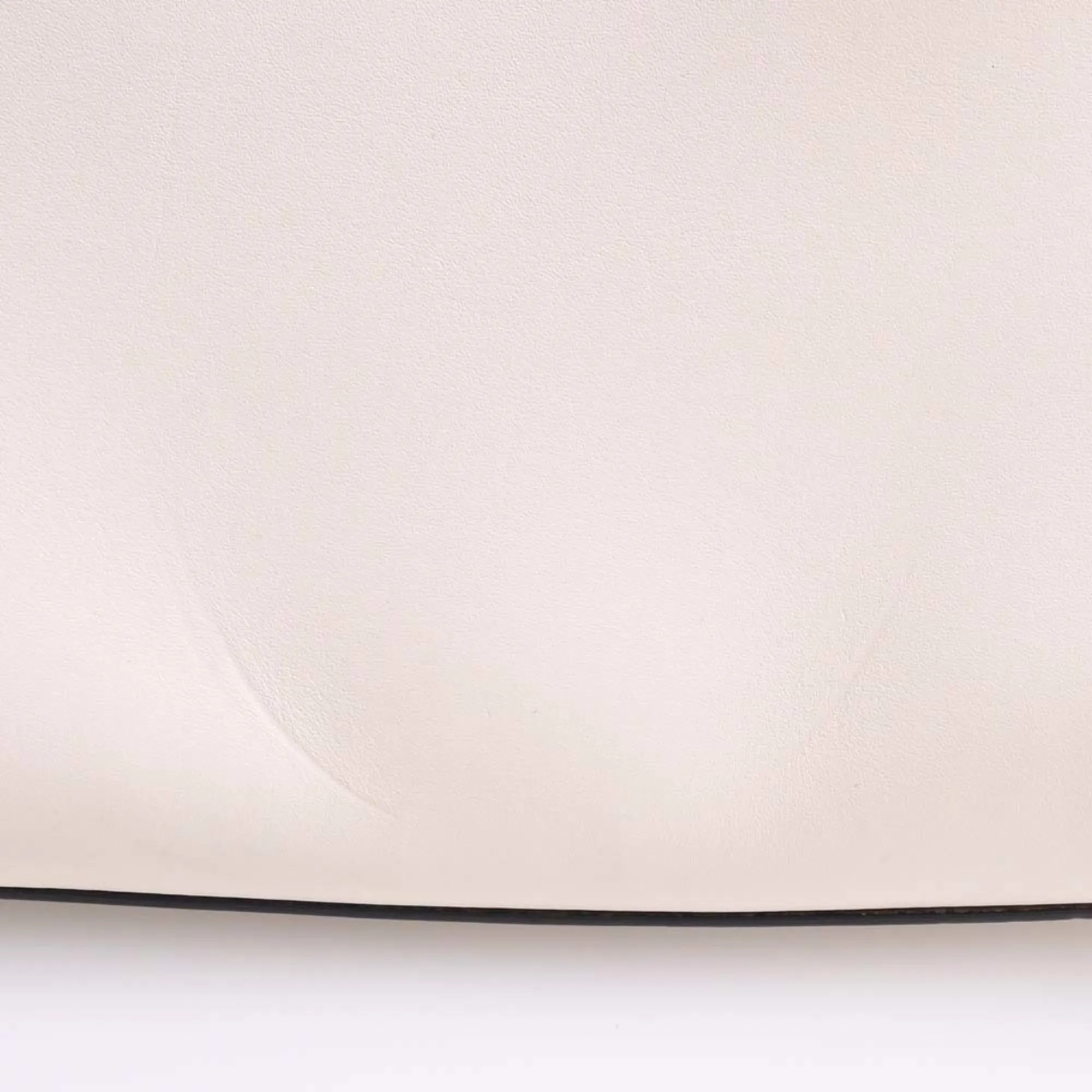 GUCCI Leather Sylvie Handbag 460381 White Ladies