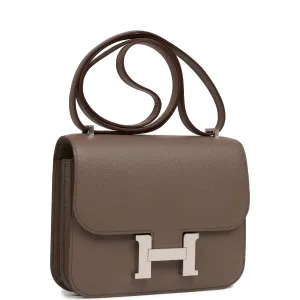 Hermes Constance 18 Etain Epsom Palladium Hardware