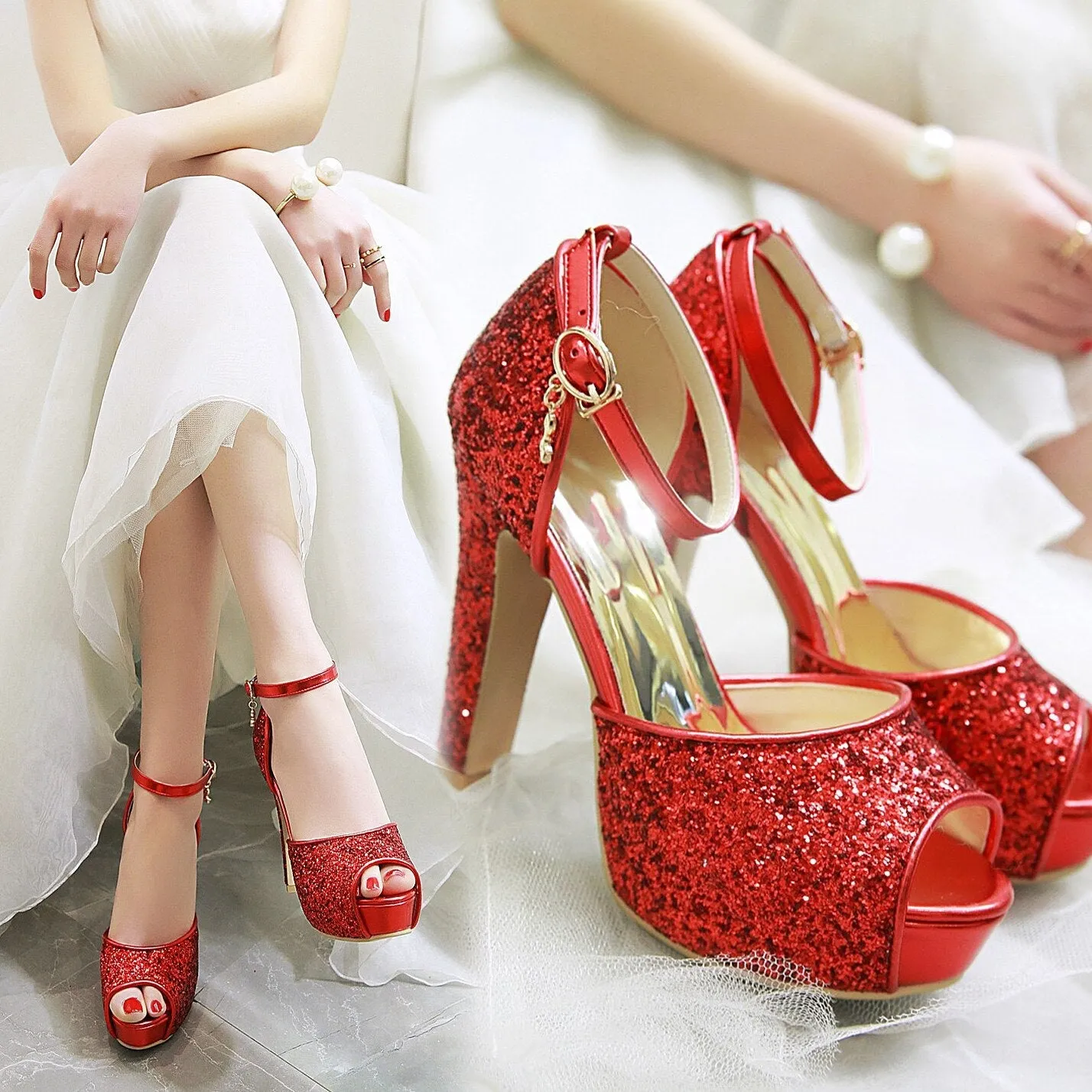 High Heel Platform Sandals