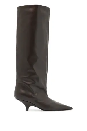 high leather boots in nappa 244 WAS0192 LE0014 BARK 213