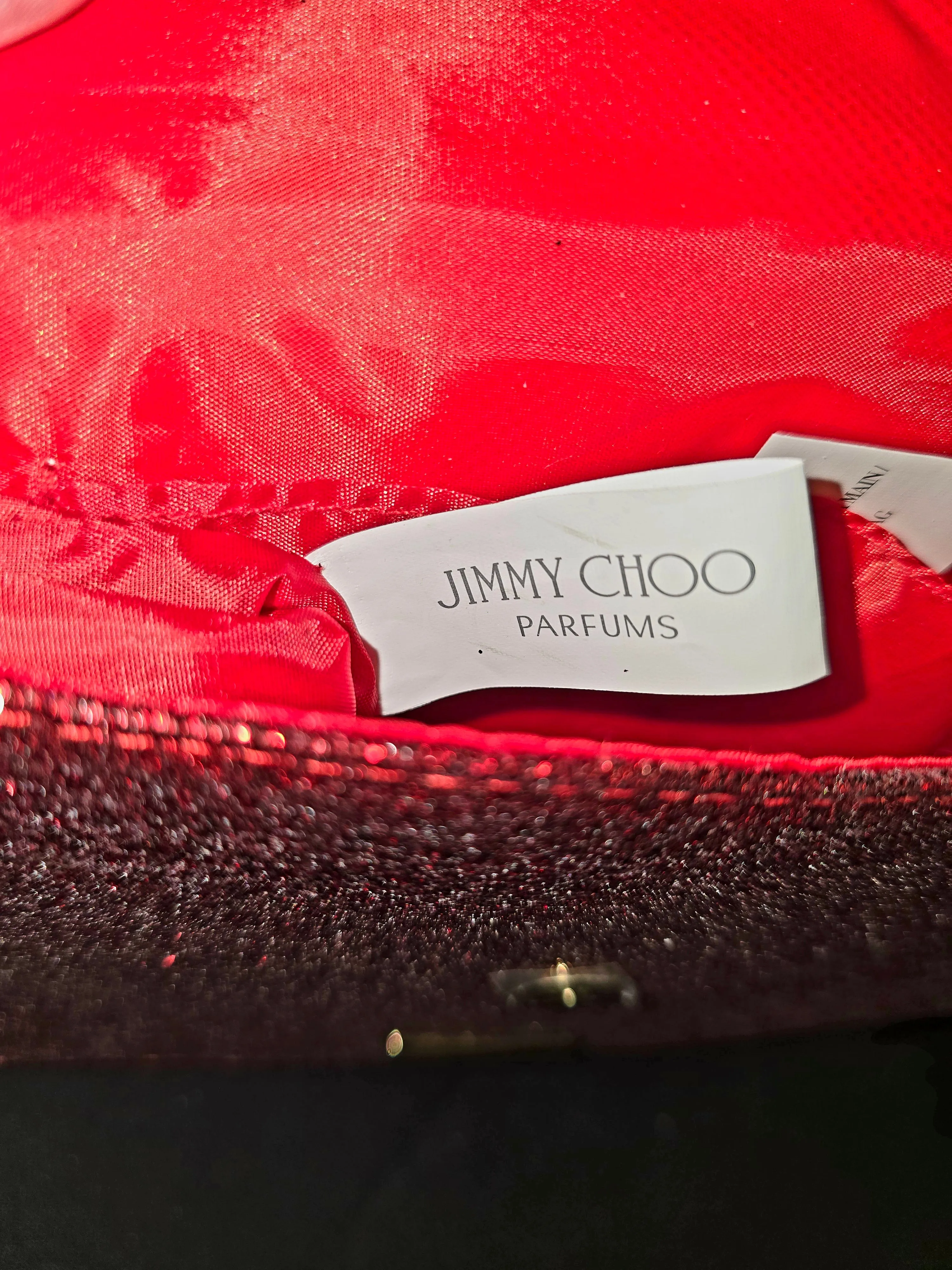 Jimmy Choo Parfum Red Sparkly Shimmer Crossbody Shoulderbag STUNNING BNWT