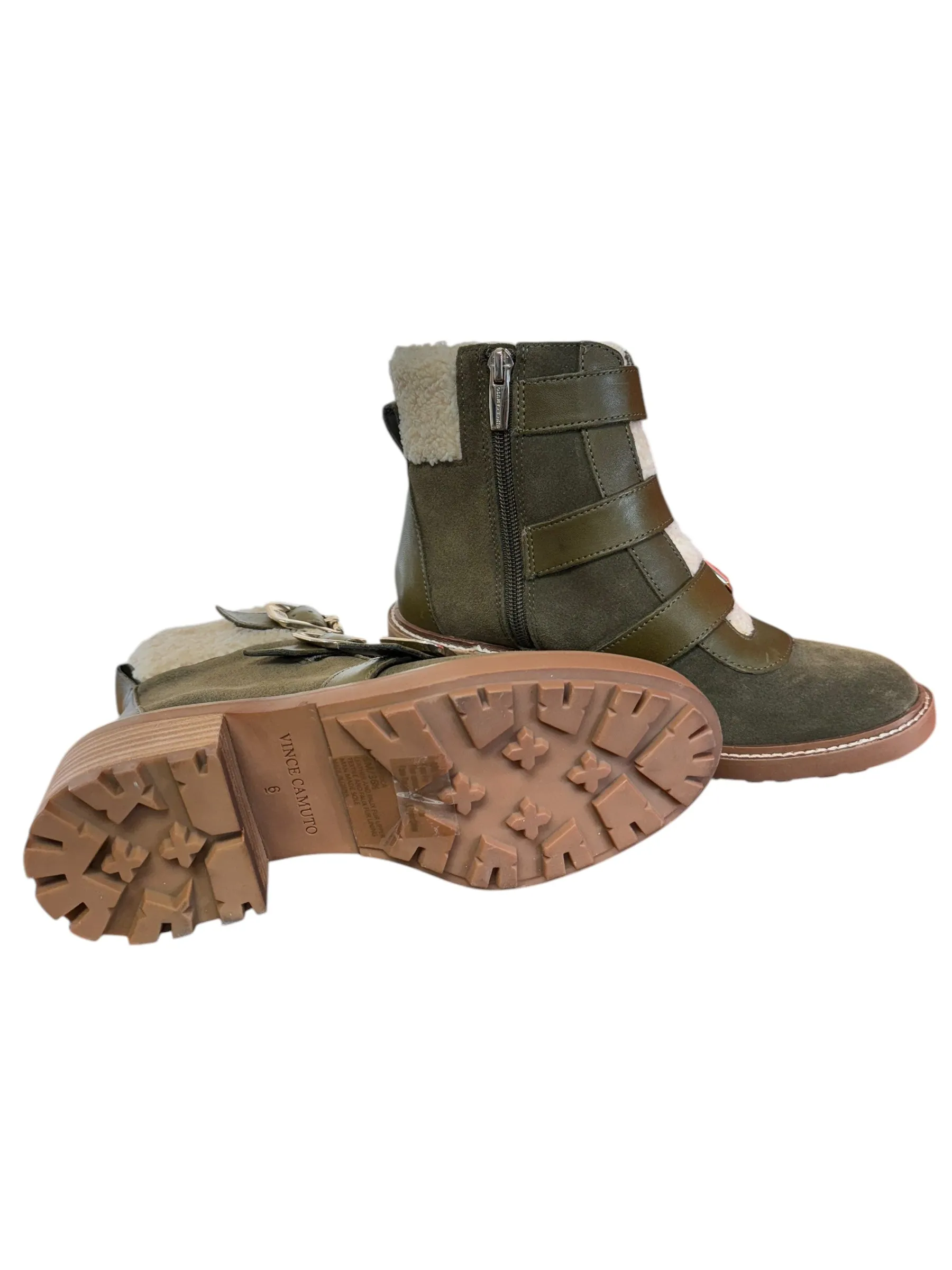 Klerica Leather / Faux Fur Olive - Vince Camuto