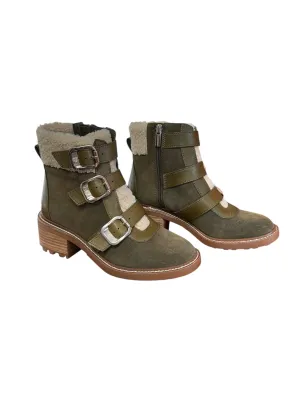 Klerica Leather / Faux Fur Olive - Vince Camuto