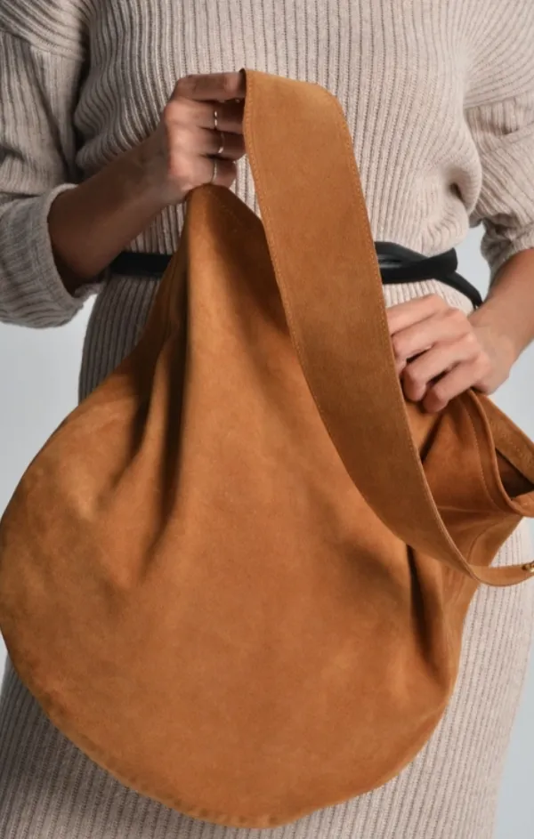 Leather Suede Shoulder Bag