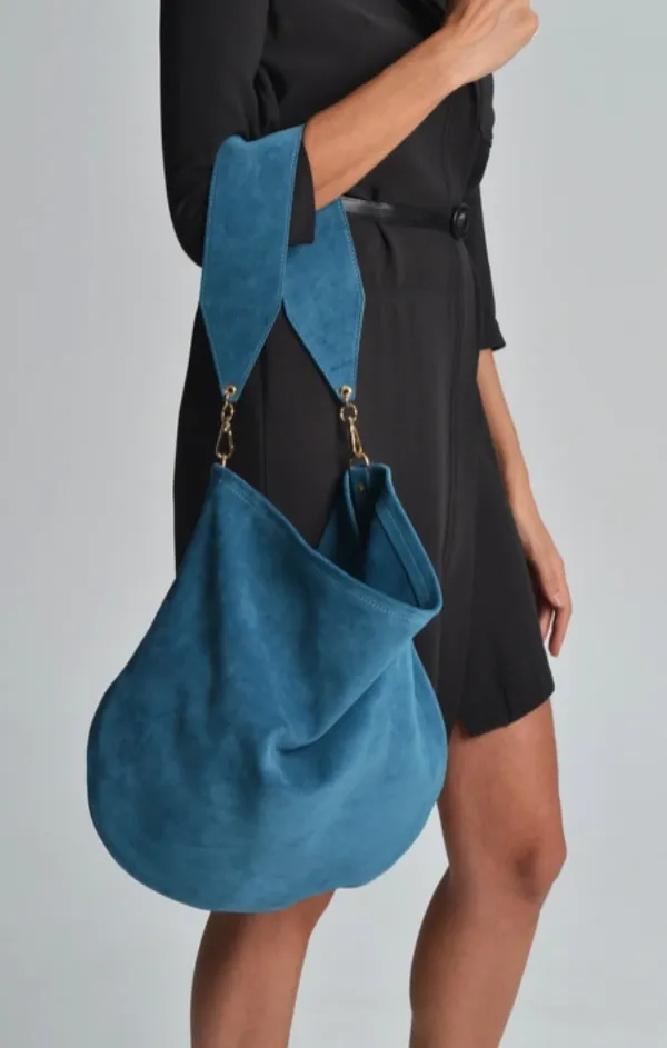 Leather Suede Shoulder Bag