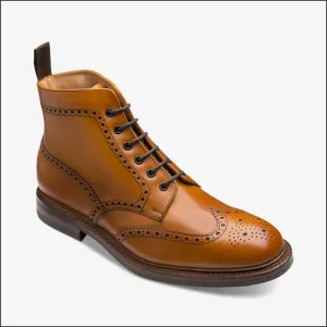 Loake Wolf Tan Premium Fur Lined Brogue Boot@