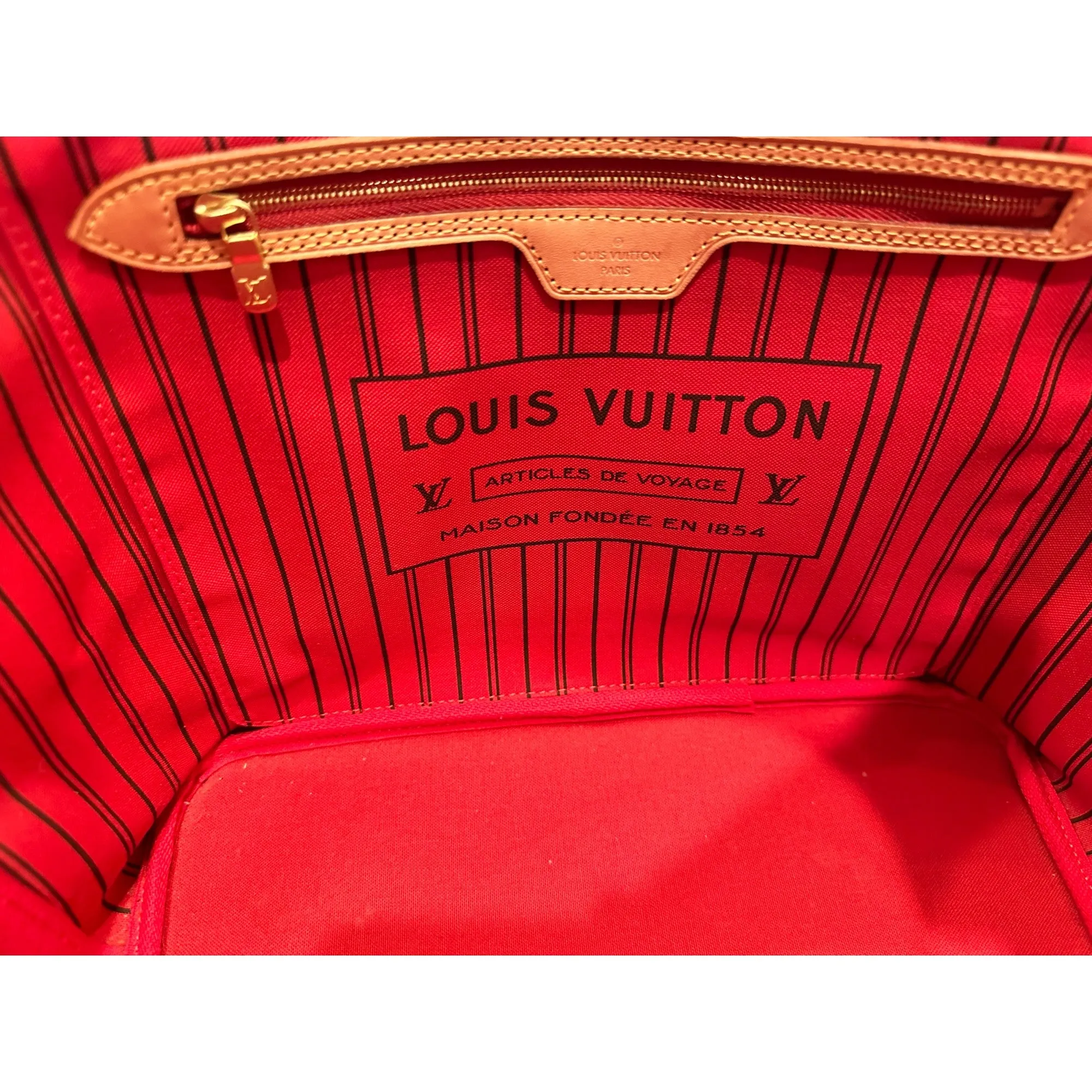 Louis Vuitton Neverfull Brown Tote Monogram Canvas MM