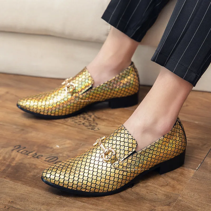 Men's Dress Shoes Large Size Fashion Leather Shoes Business Loafers Men's Wedding Shoes