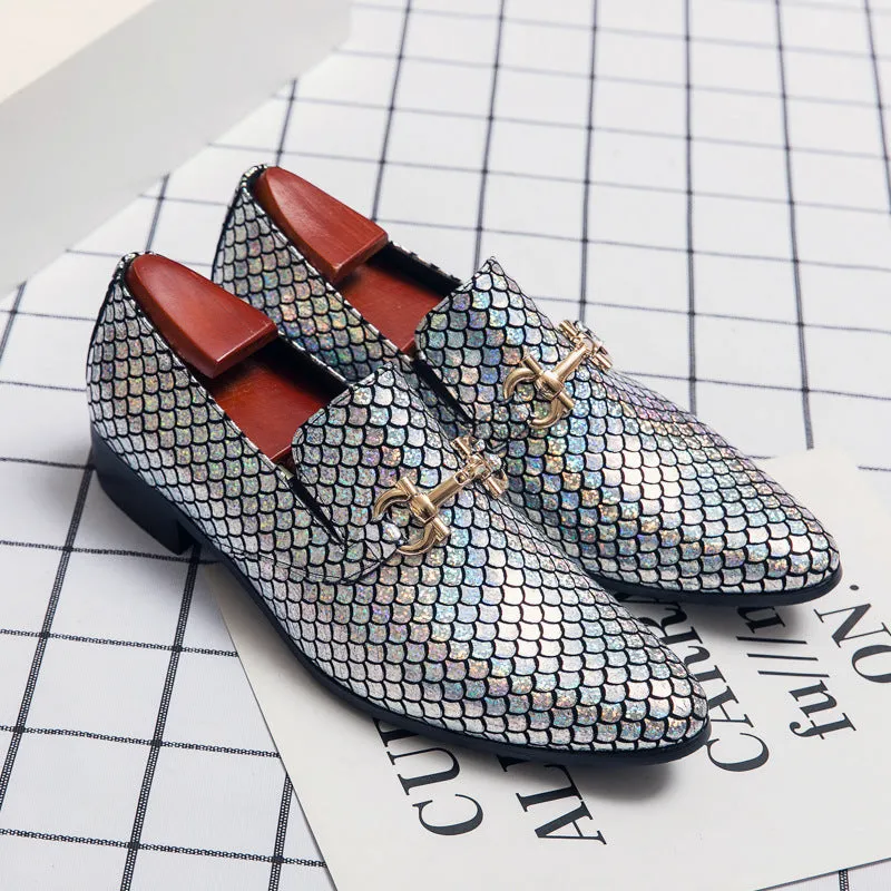 Men's Dress Shoes Large Size Fashion Leather Shoes Business Loafers Men's Wedding Shoes