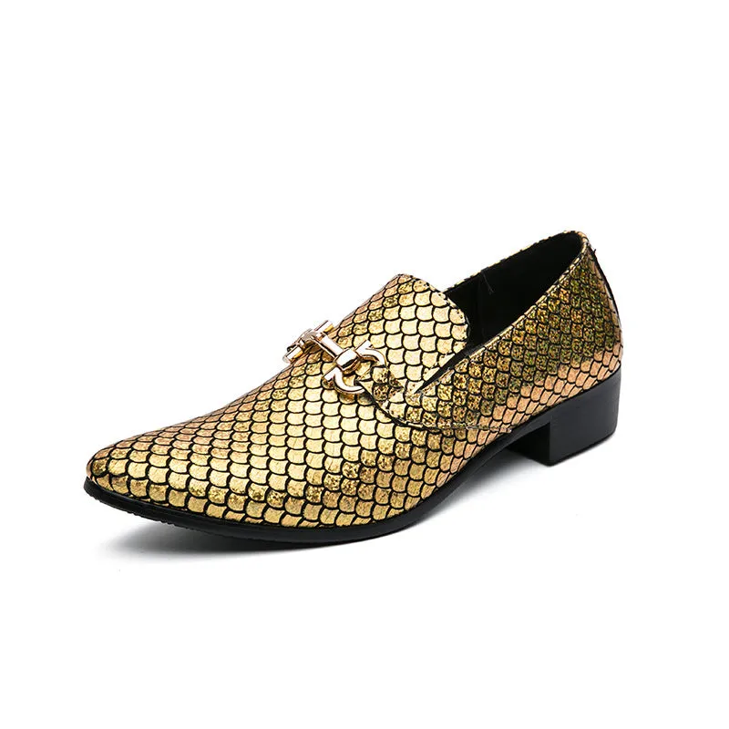 Men's Dress Shoes Large Size Fashion Leather Shoes Business Loafers Men's Wedding Shoes