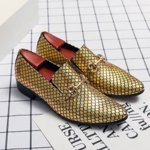 Men's Dress Shoes Large Size Fashion Leather Shoes Business Loafers Men's Wedding Shoes