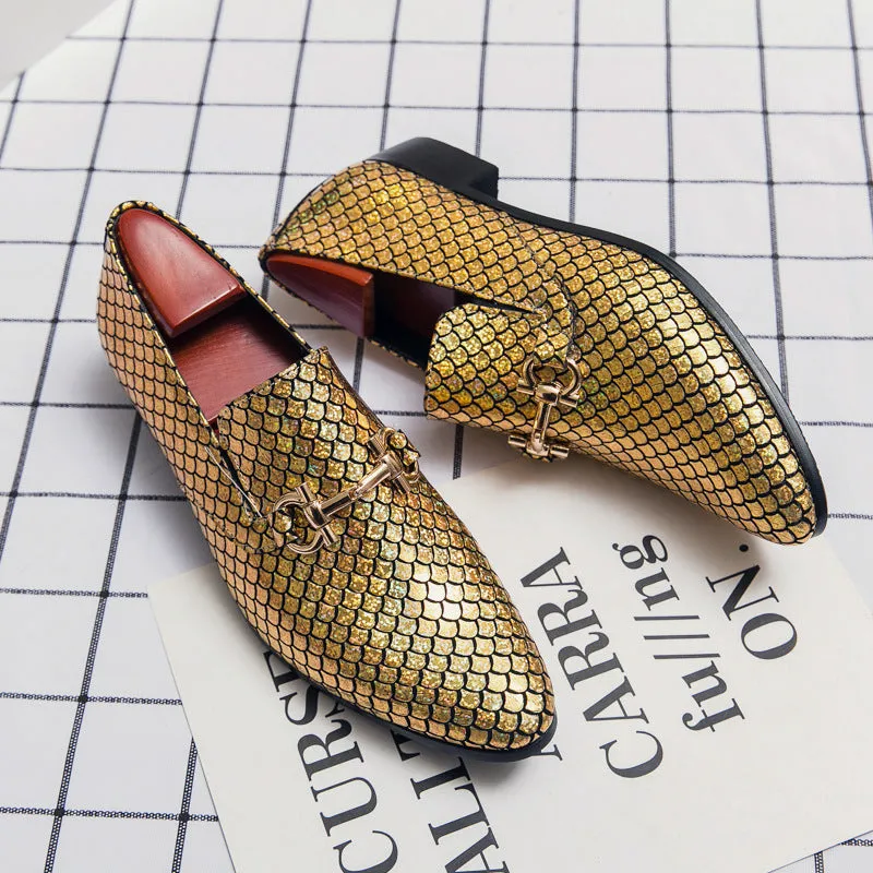 Men's Dress Shoes Large Size Fashion Leather Shoes Business Loafers Men's Wedding Shoes