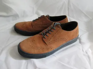 Mens MR. B'S FOR ALDO Suede Wingtip Oxford Leather Shoe 9 Derby BROWN