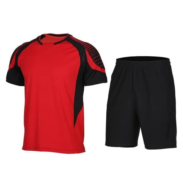 Men's Sport Run Suits Quick Dry Basketball Soccer Training Tracksuits jersey Summer Fitness Sportswear