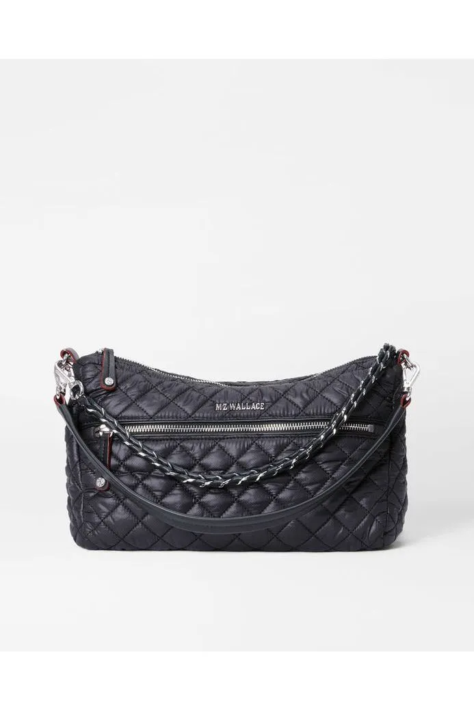 MZ Wallace Crosby Shoulder Bag Medium 1411C1590 | Black Rec