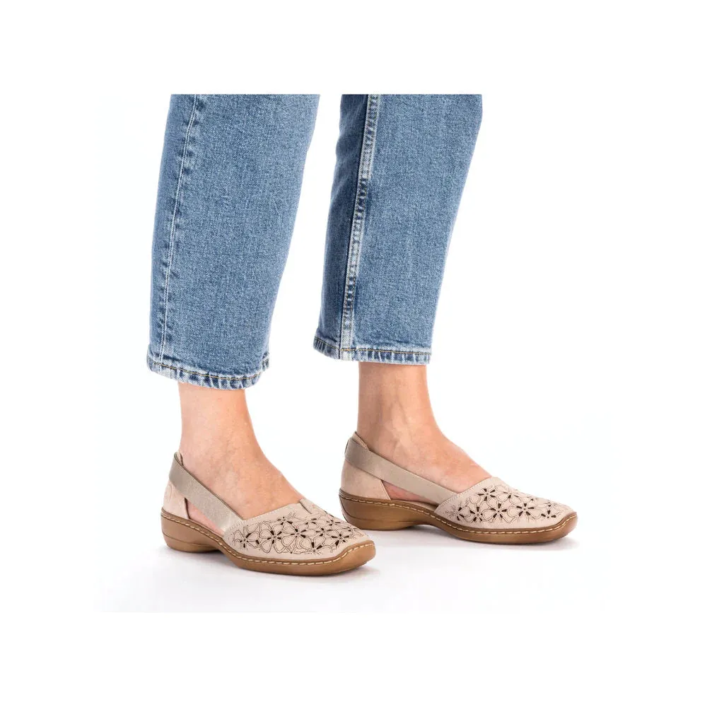 Rieker 41356  Open Sided Casual Shoe STONE 41356