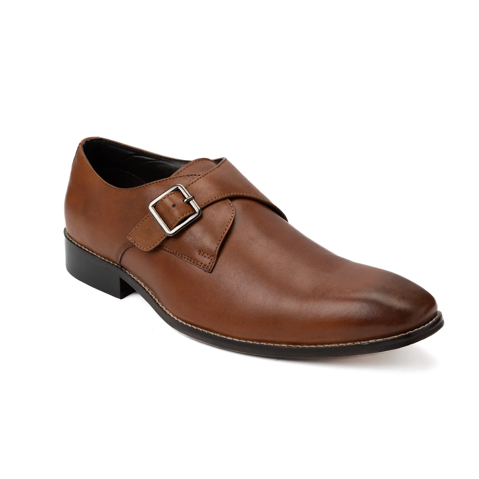Single strap formal monk shoes
