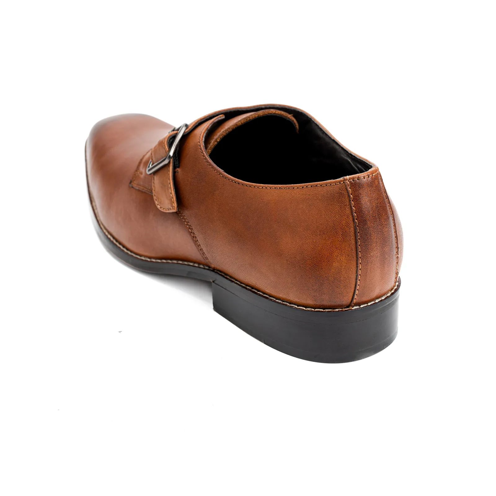 Single strap formal monk shoes