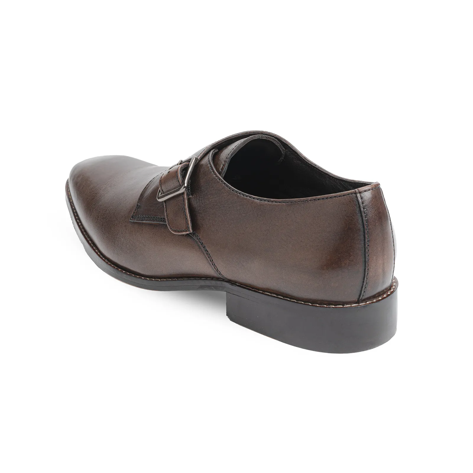 Single strap formal monk shoes