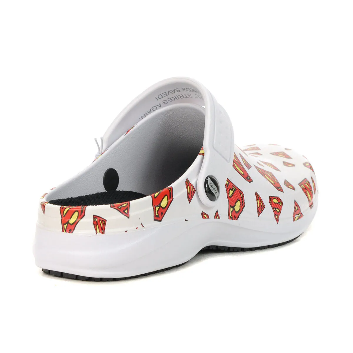 Skechers Women's Riverbound - Saving White/Red Superman Rubber Clogs 108091