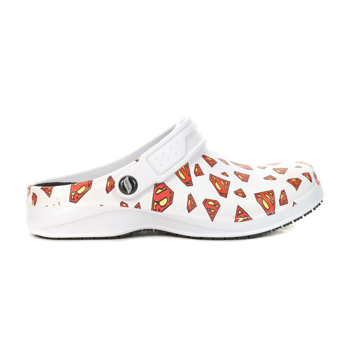 Skechers Women's Riverbound - Saving White/Red Superman Rubber Clogs 108091