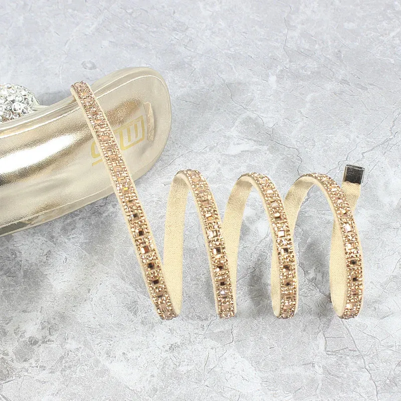 Snake Pattern Thin High Heeled Sandals