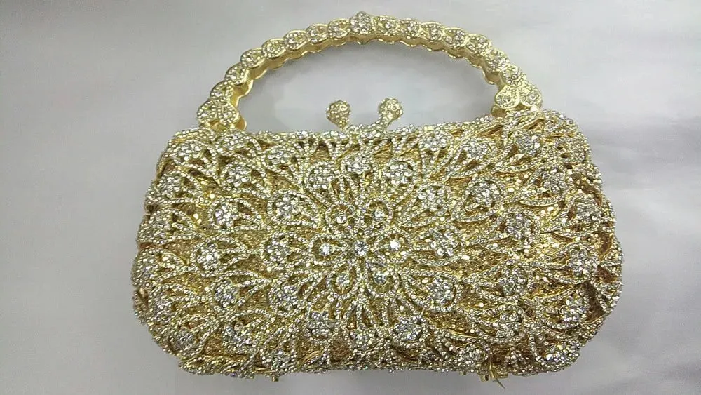 The Latest Phoenix Style Luxury Diamond-Embedded Dinner Bag: Wedding Party Diamond Bag, Luxury Handbag, Evening Diamond Clutch