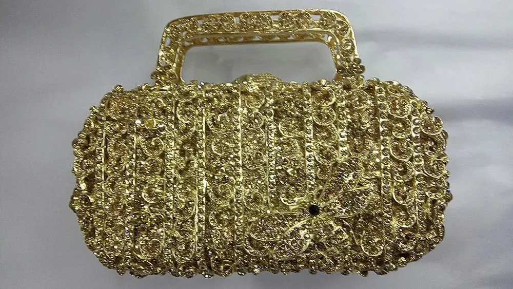 The Latest Phoenix Style Luxury Diamond-Embedded Dinner Bag: Wedding Party Diamond Bag, Luxury Handbag, Evening Diamond Clutch